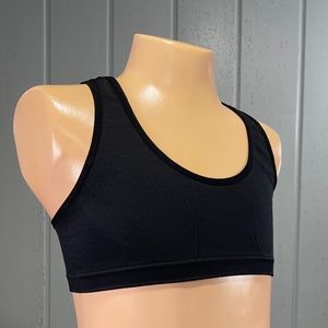 Maidenform Girl”s Black Racerback Sports Bra Sz XL